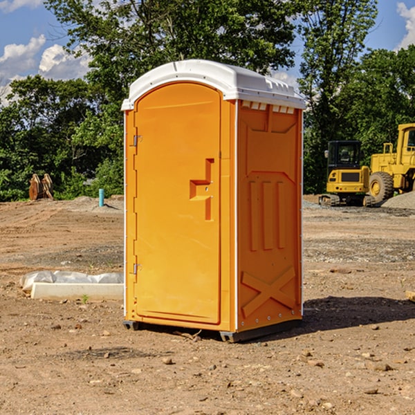 can i customize the exterior of the porta potties with my event logo or branding in Riverside OR